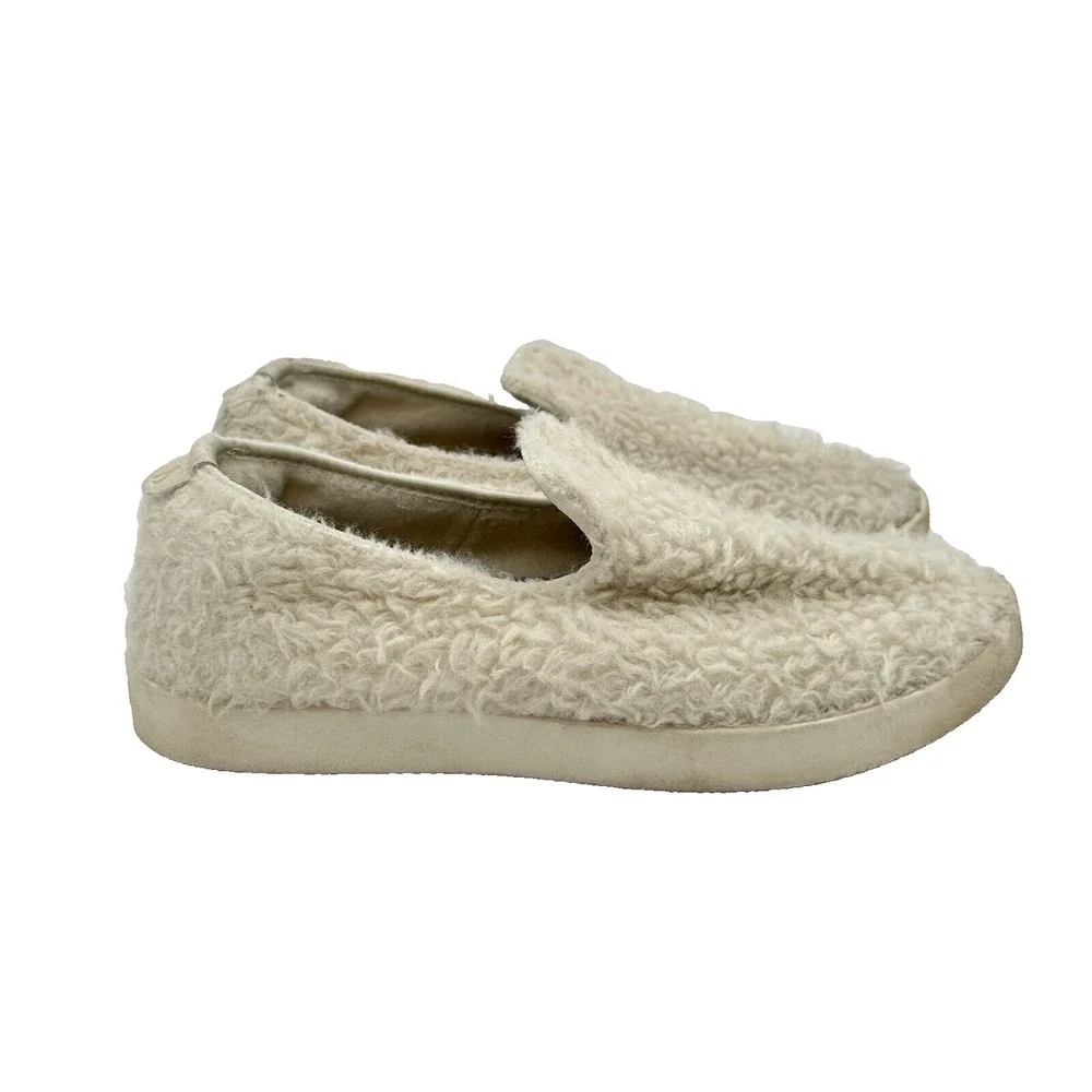 Allbirds Smallbirds Shoes Girls Y1 Ivory Lounger Merino Wool‎ Fluff Teddy Boucle